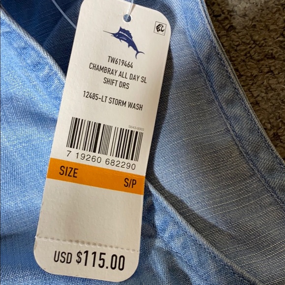 TOMMY BAHAMA Chambray all day shift dress - Picture 7 of 10